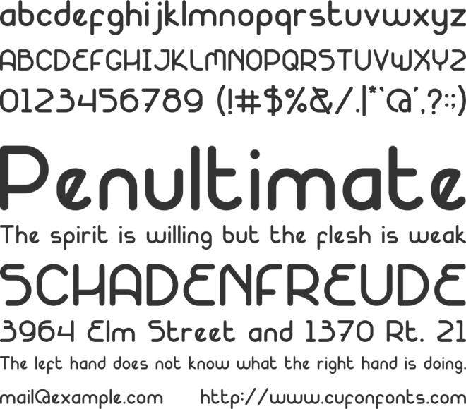 Nodelines font preview