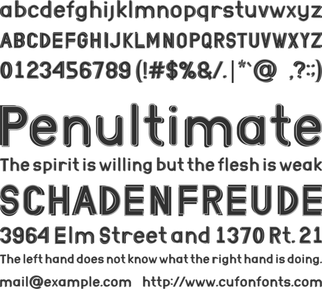 its CLASSY font preview