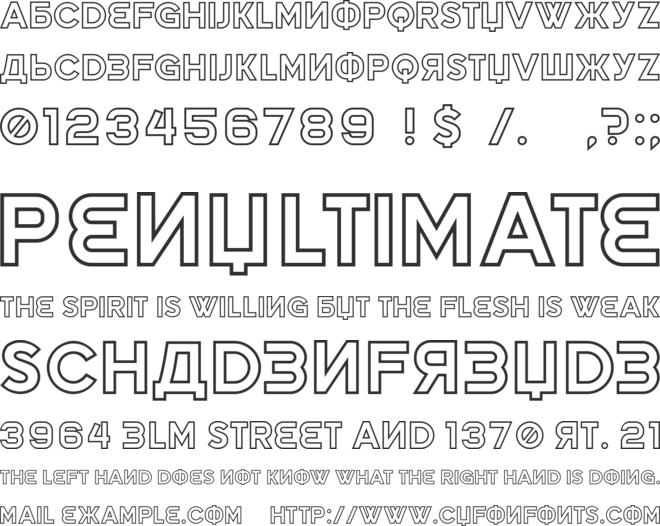 Cold War font preview