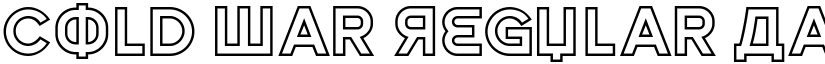 Cold War Regular font