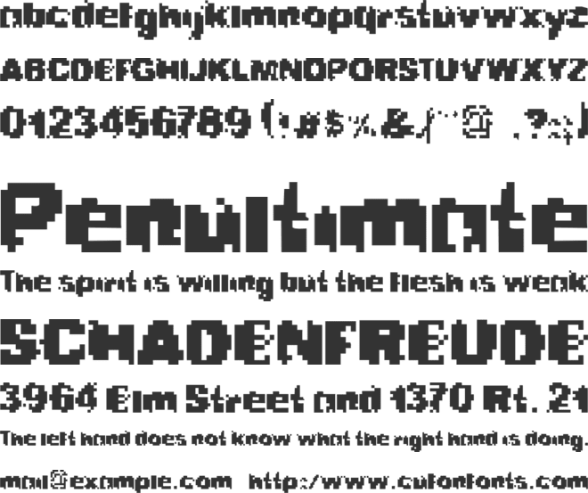 Violent Alligator font preview