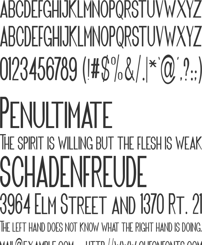 Los Angeles sans font preview