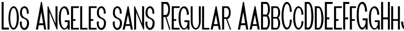 Los Angeles sans Regular font