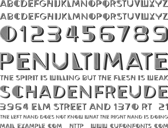 Favorita font preview