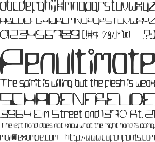 MetroSlum font preview