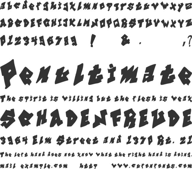 Franklin E font preview