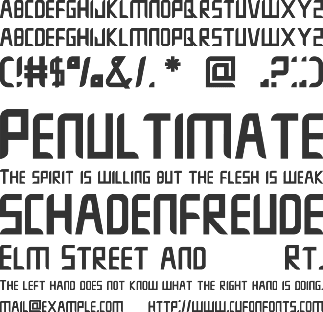 Crushnot font preview