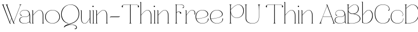WanoQuin-Thin Free PU Thin font