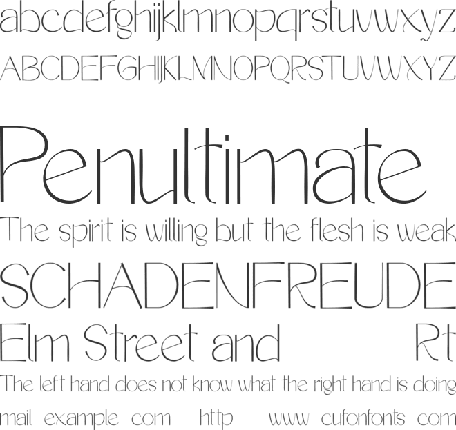 Bangfel font preview