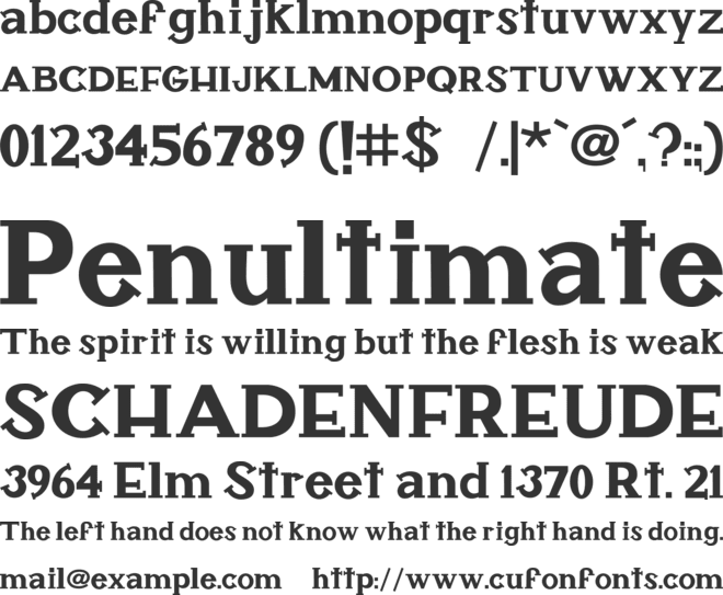Merengue font preview