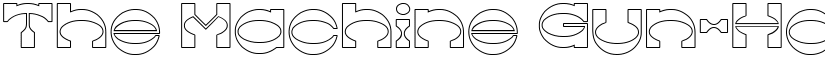The Machine Gun-Hollow Regular font