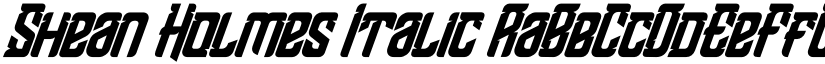 Shean Holmes Italic font