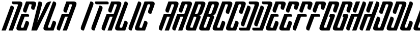 Nevla Italic font