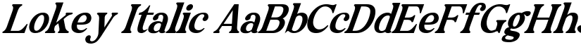 Lokey Italic font