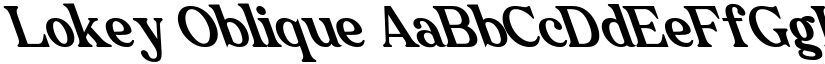 Lokey Oblique font