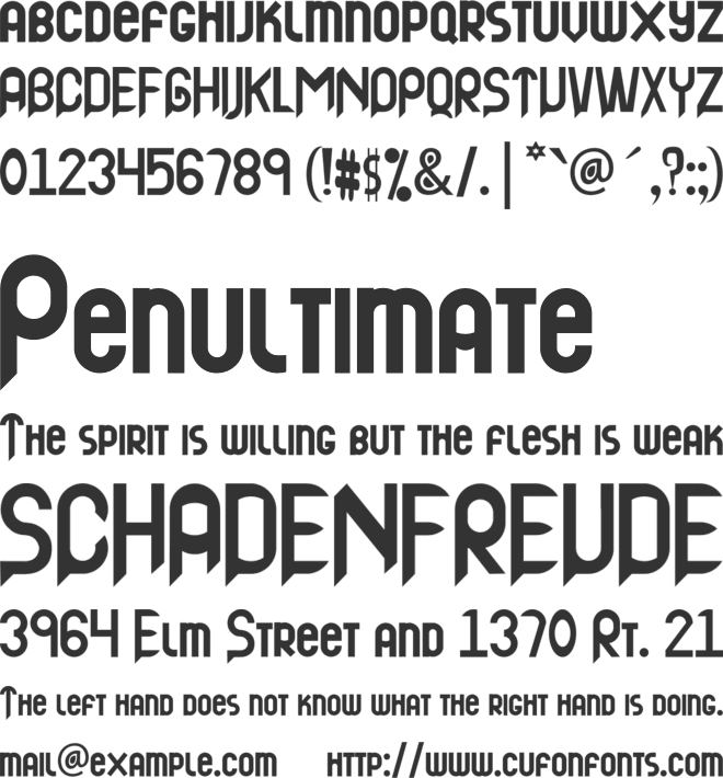 Black Swan font preview