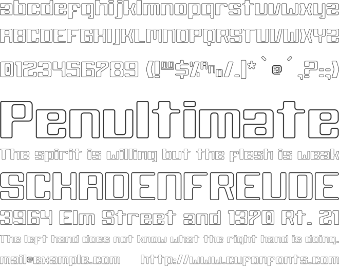 White Wolf font preview