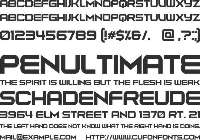 Energia font preview