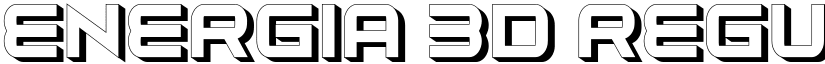 Energia 3D Regular font