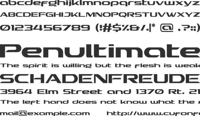 CRENZO font preview