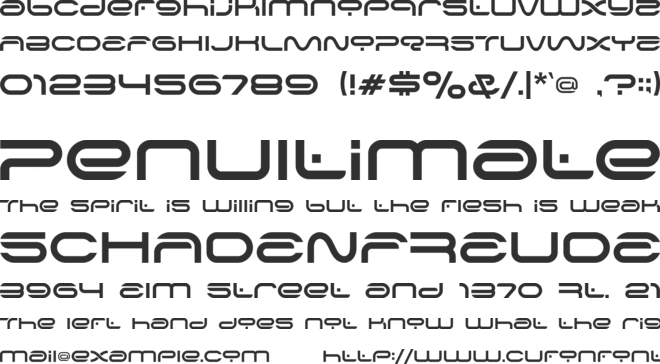 Alone font preview