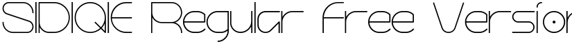 SIDIQIE Regular Free Version font