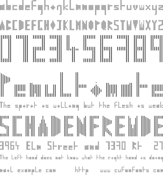 Stribaton font preview
