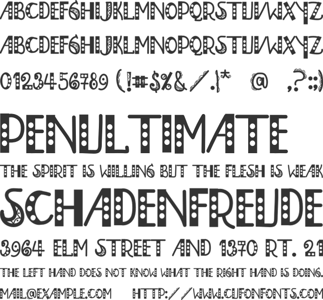 Christmas Honeymoon font preview