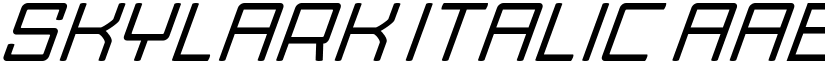 Skylark Italic font