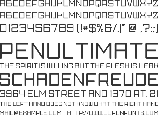 Skylark font preview