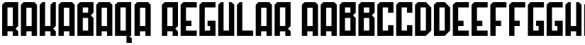 RAKABAQA Regular font