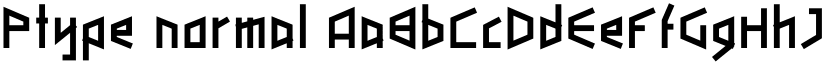 Ptype normal font