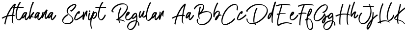 Atakana Script font download