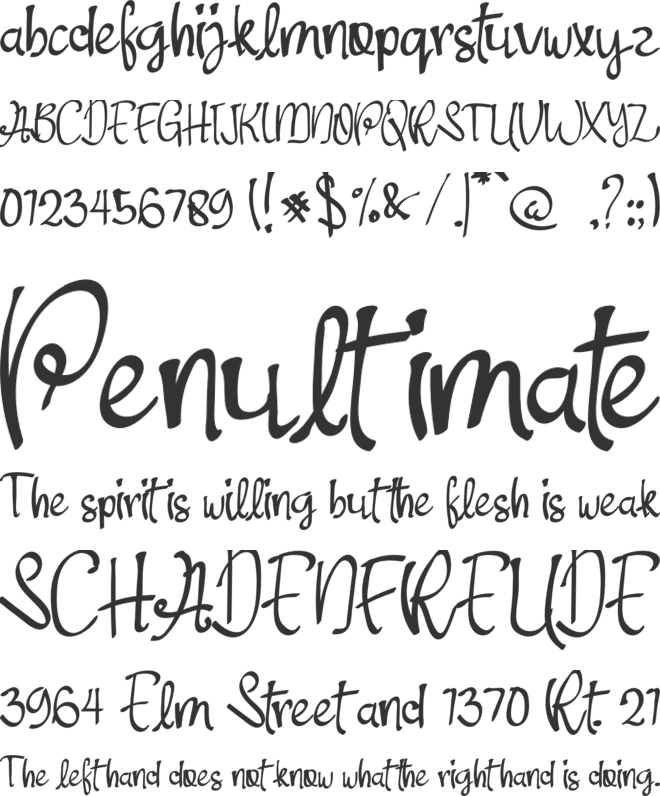 Dastana font preview