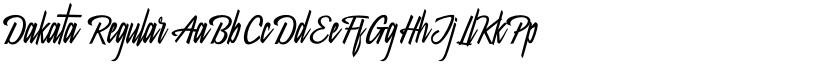 Dakata Regular font