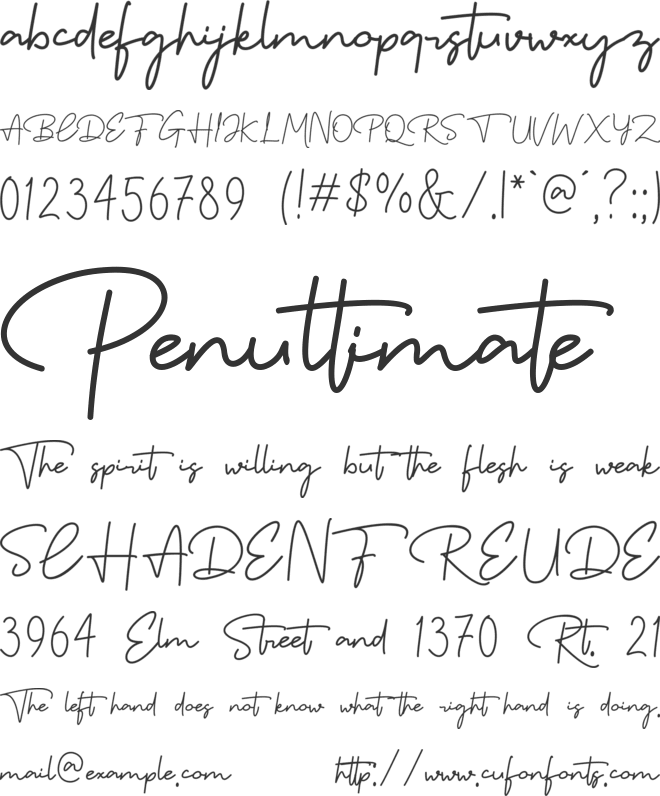 Rossellia font preview