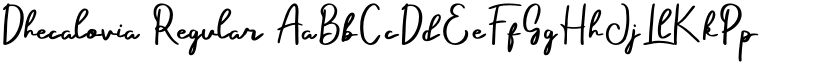 Dhecalovia Regular font