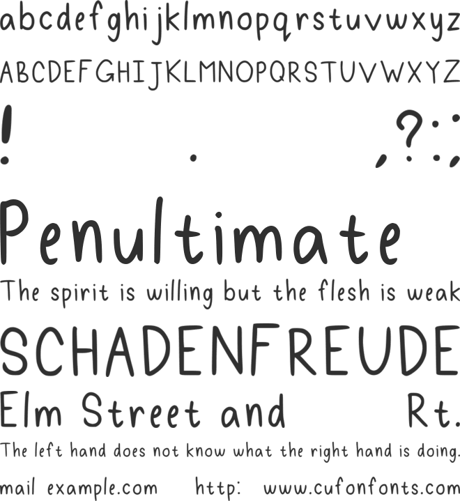 Duck font preview