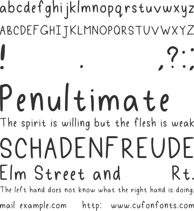 Duck font preview