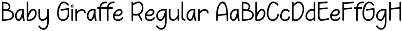 Baby Giraffe Regular font