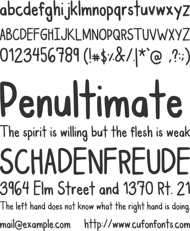 Cookiesmallman font preview