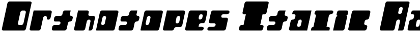 Orthotopes Italic font