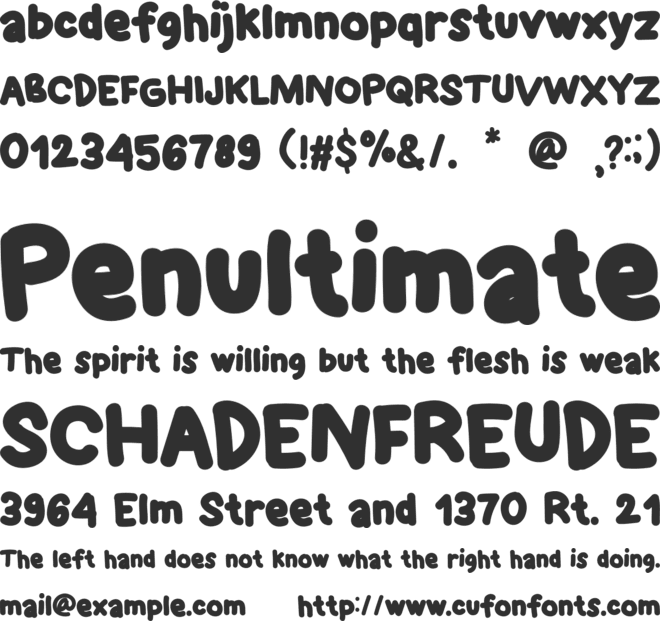 Hello Holiday font preview