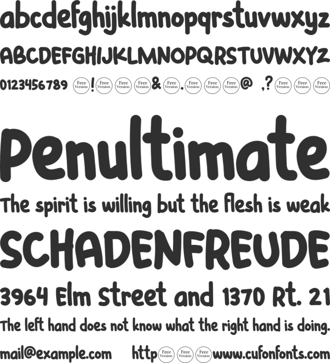 My Home Free Trial font preview