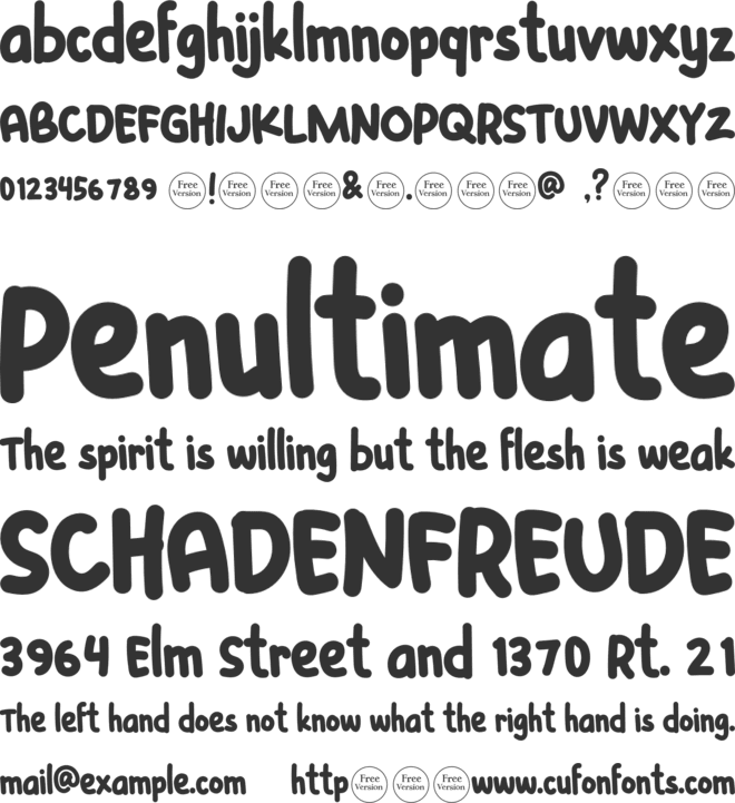 My Home Free Trial font preview