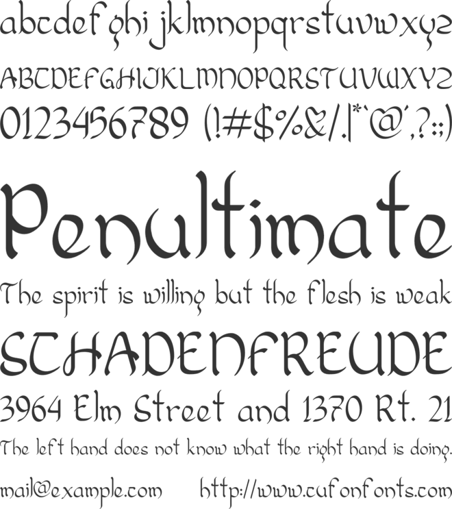 Mellifluous font preview