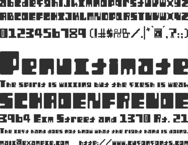 Orthotopes font preview