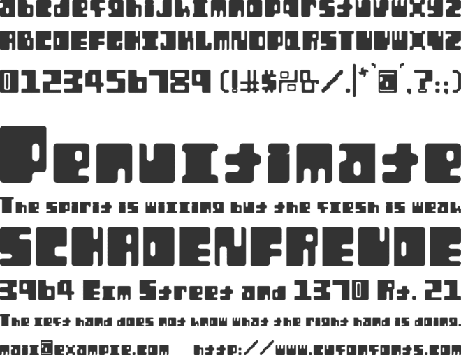 Orthotopes font preview