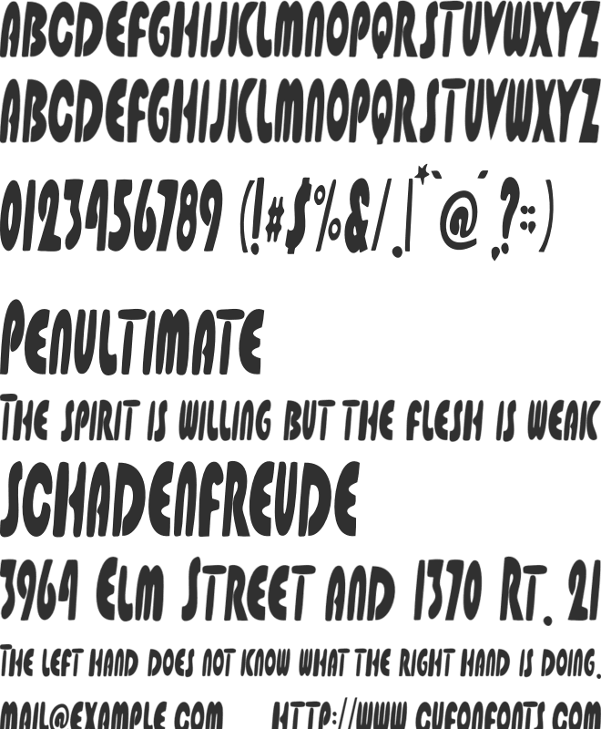 Gladiolus Display font preview