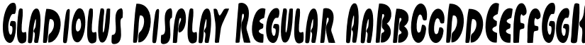 Gladiolus Display Regular font